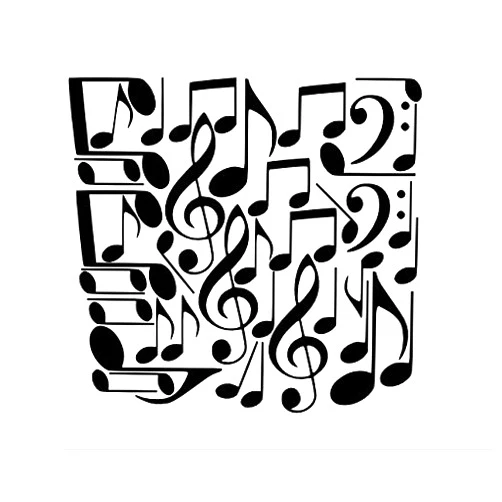 CustomDecal US 42 Music Notes (W20) Wall Decal Sticker Arts & Crafts/Mission Black and Greenstar