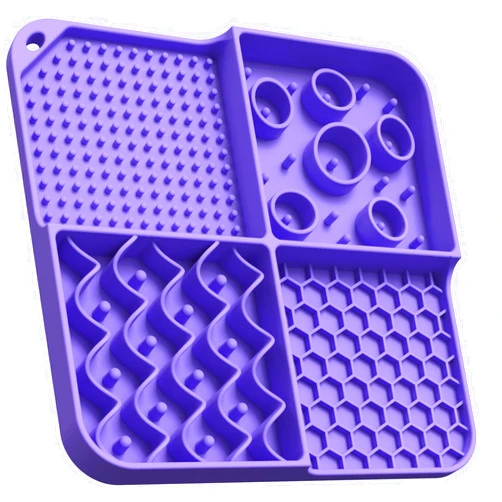 Tacrasz Lick Mat for Dog and Cat Slow Feeder Bowl Licking Pad with Suction Cups Heavy Duty Puzzle Food Treat for Dog Anxiety Relief Cat Boredom Reducer, Perfect for Bathing Grooming