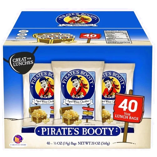 Generic Pirate Booty Aged White Cheddar Puffs, 0.5 oz, 40 Count