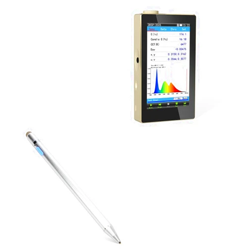 BoxWave Stylus Pen Compatible with Hopoocolor Spectrometer OHSP350 - AccuPoint Active Stylus, Electronic Stylus with Ultra Fine Tip - Metallic Silver