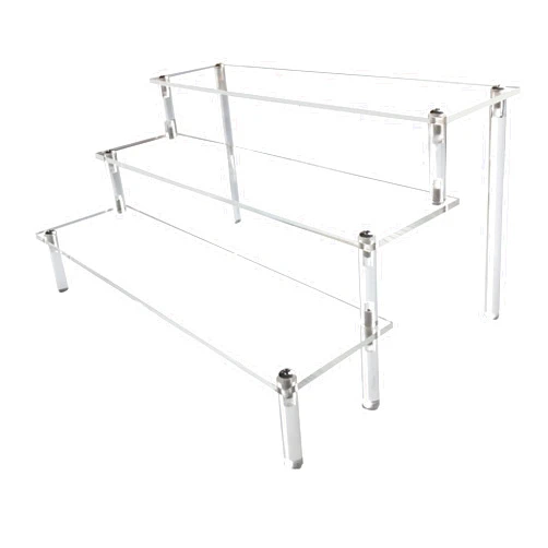 AZEAM Acrylic Riser,Clear Display Risers Stand Perfume Organizer Cologne Acrylic Shelves 3 Tiered Cupcake Shelf for Amiibo Funko POP Figures Food Desserts Holder Collection Cosmetic Vendor Product