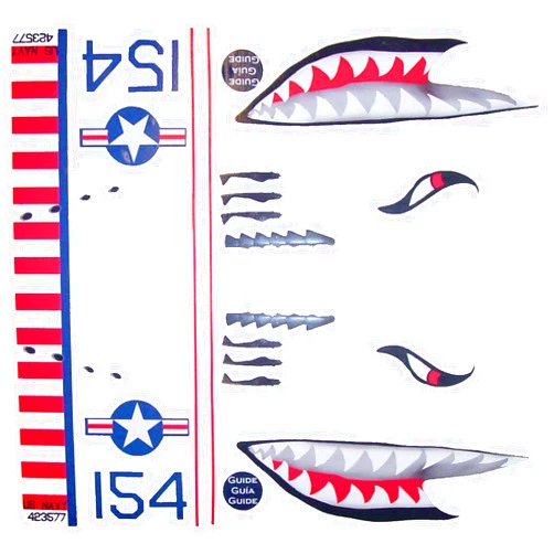 FlameKA.com KA Mixer Cover Kit Flying Tiger Shark Plane Decal Sticker Red, White, Navy Blue, and Black, Compatable with All Stand Mixers (Except Mini). Mixer Not Included.