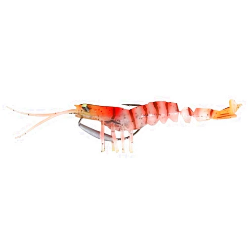 Savage Gear 3D Manic Shrimp Soft Plastic Fishing Bait, 1/2 oz, Red, Realistic Contours, Colors and Movement, Durable Construction, Weighted Ultra-Sharp EWG Hook