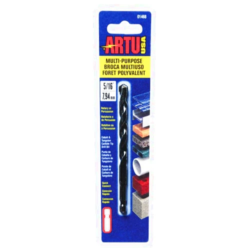 ARTU-USA ARTU 5/16 in. Dia. x 4-1/2 in. L Tungsten Carbide Tipped Quick-Connect Drill Bit 1 pc.