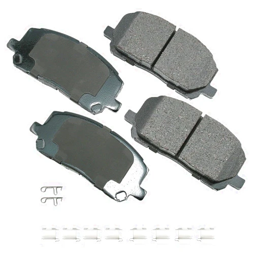 Akebono Ultra-Premium Ceramic Front Disc Brake Pads, grey