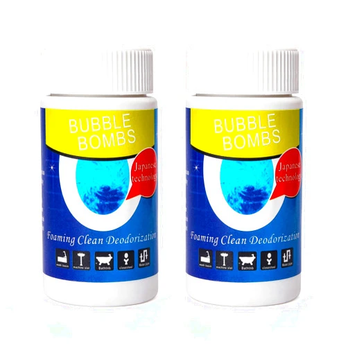 HYGD 2 Pcs Powerful Magic Bubble Bombs Drain Cleaner - Fast Foaming Pipe Cleaner Powder Dredge Agent for Kitchen Toilet Pipeline Quick Cleaning Tool