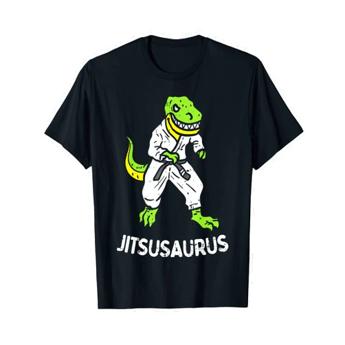 BoredKoalas Jiu Jitsu Shirts Martial Arts Gifts Jitsusaurus Funny Jiu Jitsu Trex Black Belt Martial Art Gift T-Shirt
