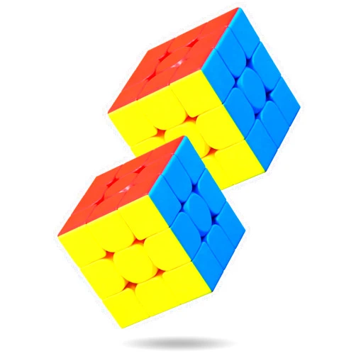 CFMOUR 2 Pack 3x3 Speed Cube Set - Moyu Meilong 3C, Stickerless Magic Cubes Bundle 3x3x3- Fast Smooth Turning Vivid Colour Puzzle Game Brain Toy for Kids and Adult