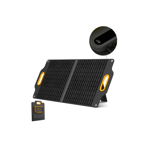 Powerness 80 Watt Portable Solar Panel with Patented LCD Digital Window, Solar Charger for Camping, Outdoor and RV, Compatible with Jackery, BLUETTI, Anker, Goal Zero Portable Power Stations
