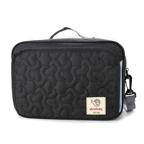 MOMIGO Baby Diaper Caddy Bag - Diaper Caddy Tote Baby Stroller Bag Nursery Storage Bin for Diapers, Wipes & Toys Mini Diaper Bag for Outdoor (Black Flower)
