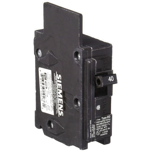 SIEMENS BQ1B040 40-Amp Single Pole 120-Volt10KAIC Lug Out Breaker, COLOR