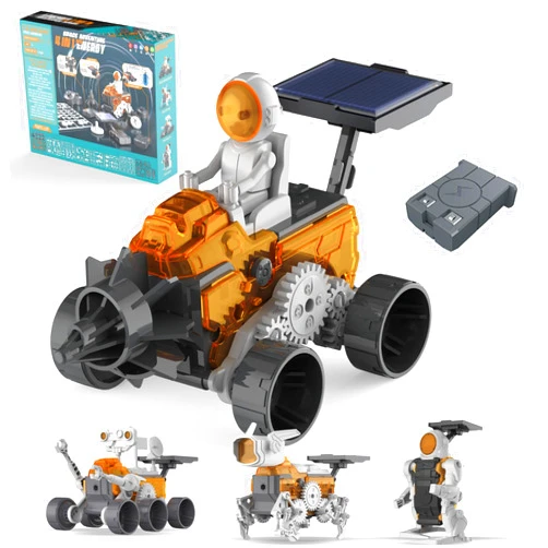 IGRL Solar Robot Kit - STEM Educational Space Robotics Set for Ages 8-12, Featuring Solar, Saltwater & Electrical Energy Experiments. A Perfect DIY Building Toy and Birthday Gift Idea for Boys & Girls