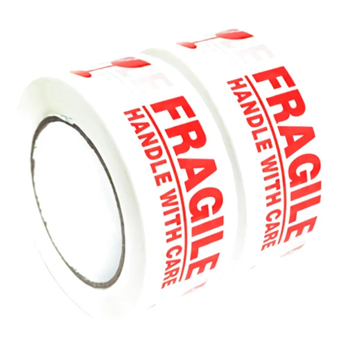 FTTIKI 2 Roll 2 Inch x 330 Feet (110 Yards) Fragile Marking Tape Handle with Care Shipping Packing Tape