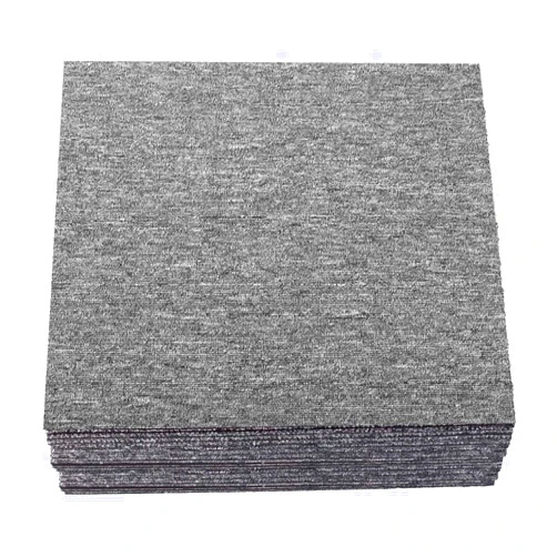 MYOYAY 20Pcs Carpet Square Tiles 20'' x 20'' Commercial Heavy Duty Carpet Squares Cuttable Carpet Floor Tile Washable for Home Office Hotel, Light Gray, 20 Tiles/53.8 sq Ft