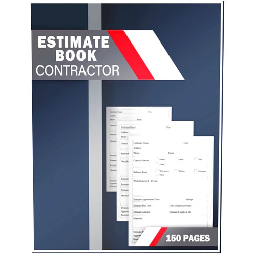 Mc.happe mc.happe Estimate Book Contractor: construction logbooks for contractors, Contractor's Logbook to record client details, Complete with dot grid diagram, Job ... Contact Log,150 Pages, Large Format A4.