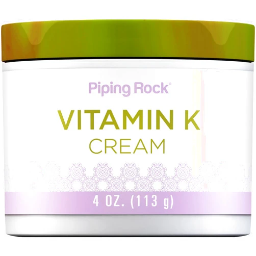 Piping Rock Vitamin K Cream | 4 Ounce | for Bruising, Dark Circles, Spider Veins, Eyes, Skin and Face