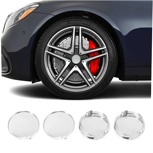 MLAHUIER 4PCS Wheel Center Caps, Chrome Snap-in Hub Cap Cover, Car Rim Center Caps with 2.13 Inch (54mm) Outer Diameter and 1.97 Inch (50mm) Inner Diameter, Universal Car Accessories(Sliver)