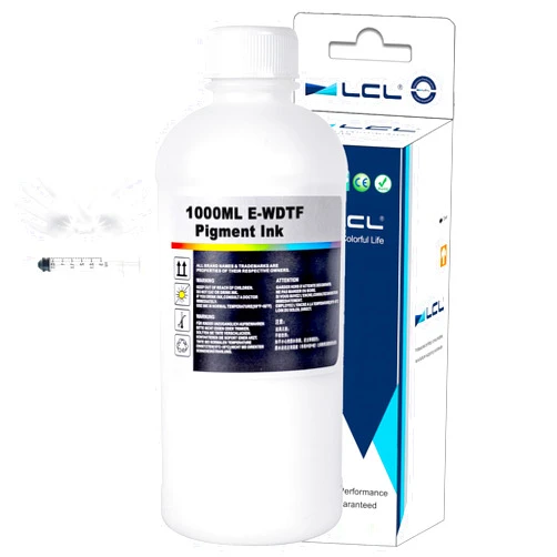 LCL Premium DTF White Ink 1000ML-DTF Transfer Ink for PET Film Refill for DTF Printers ET-8550 XP-15000 L1800 L805 R1390 R2400 Heat Transfer Printing Direct to Film (1000ml x 1 White)