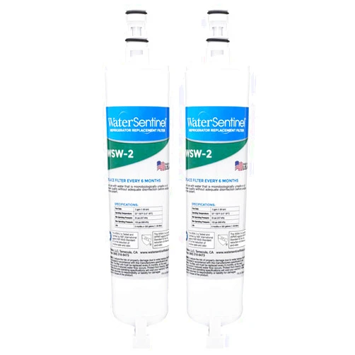 WaterSentinel WSW-2 Refrigerator Replacement Filter Fits Whirlpool Filter 5, Kitchenaid, Thermador, Kenmore, Maytag, Puriclean (2-Pack)