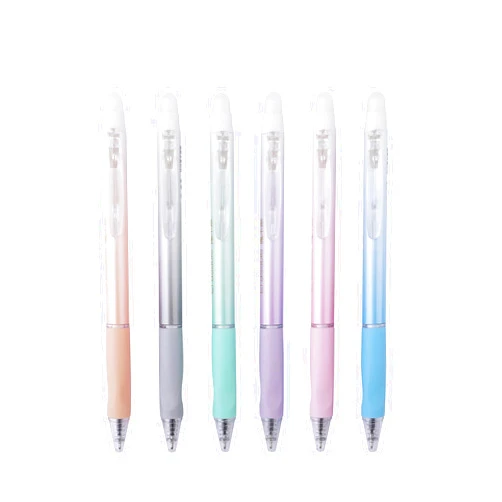 Edufun Erasable Pens Black Ink Gel Pen with Eraser Clear, 0.5mm Fine Point, Smooth Writing for Note Taking Marking Planner Crossword Puzzles (6PS)