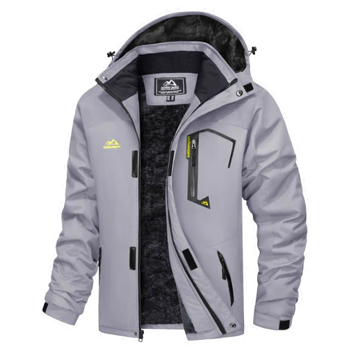 MAGCOMSEN Men's Winter Coats Water Resistant Ski Snow Jacket Warm Fleece Jacket Parka Raincoats With Multi-Pockets