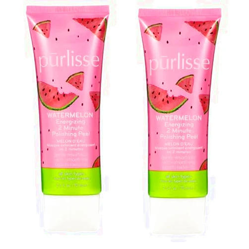 Pūrlisse Purlisse Watermelon Energizing 2 Minute Polishing Peel, Cruelty-free, Paraben & Sulfate-free, Brightening & Smoothing, 2 Pack