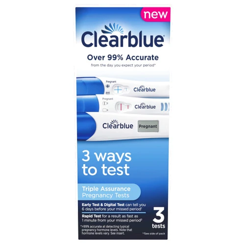 Clearblue Triple Assurance Pregnancy Test Kit, Home Pregnancy Tests, 3 Ways to Test, 3 Ct