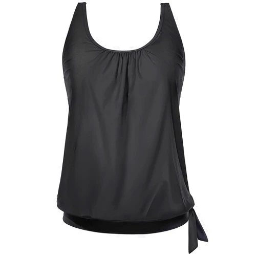 Yonique Womens Blouson Tankini Top Only Loose Fit Swim Top No Bottom Modest Swimsuit Top