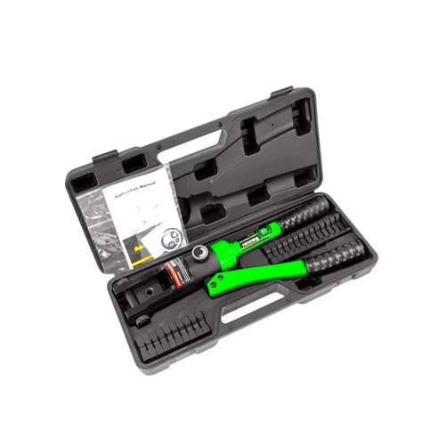 AMZCNC 16 Ton Hydraulic Wire Crimper Battery Cable Lug Terminal Crimping Tool WIth Standard US cable Dies,Crimps 6 AWG to 600 MCM, Cable Crimping Tool ​with 13 Pairs of Standard US cable Dies