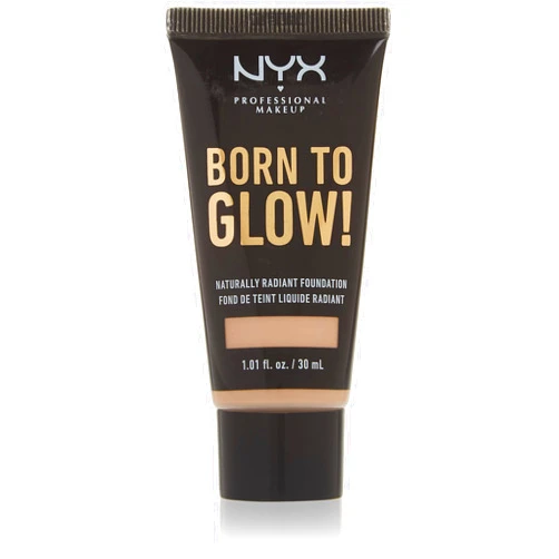 NYX PROFESSIONAL MAKEUP Born To Glow Naturally Radiant Foundation, Medium Coverage - Porcelain