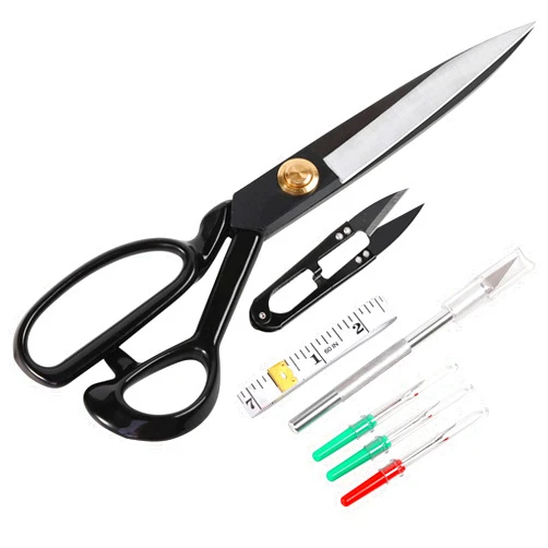 Hhonpon Fabric Scissors 8 Inch Professional Tailor Scissors - Heavy Duty Sewing Scissors for Leather Cutting Industrial Sharp Shears Office Artists Tailors Dressmakers