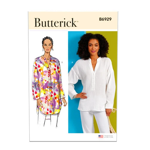 Butterick Misses’ Loose-Fitting Top and Tunic Sewing Pattern Kit, Design Code B6929, Sizes 18-20-22-24-26