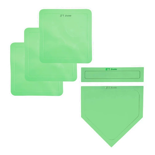 Franklin Sports MLB Throw Down Baseball Bases with Home Plate + Pitcher's Rubber - Backyard Rubber Base Set Perfect for Baseball, Teeball + Kickball
