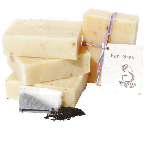 Scenter of the Mind - the original Natural Handmade Vegan Soap, Relaxing Earl Grey 4-Pack by Scenter of the Mind