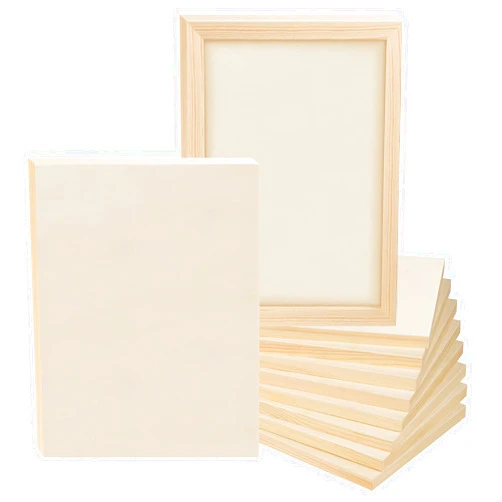 DOGNNAK ADXCO 8 Pack Wood Panels 9 x 12 inch Wooden Canvas Board Unfinished Wooden Panel Boards for Painting, Arts, Pouring Use with Oils, Acrylics