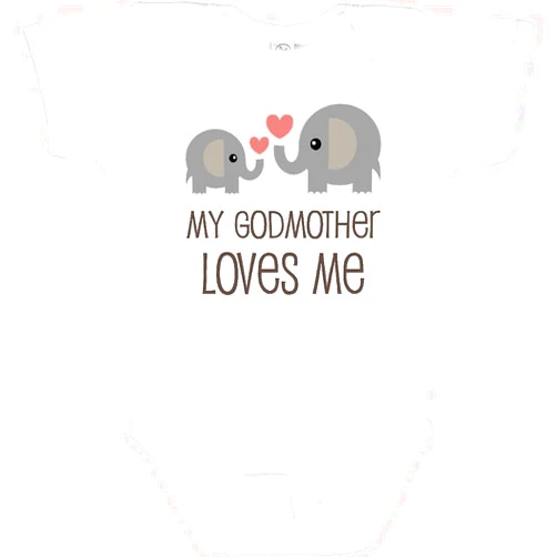 inktastic My Godmother Loves Me Baby Bodysuit