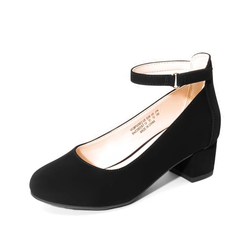 DREAM PAIRS Girls Dress Shoes Chunky High Heels Ankle Strap Party Wedding Princess Pump for Little Big Kid