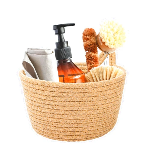 LUSCREAL Woven Baskets for Storage, Decorative Storage Baskets Cute Storage Organizer Cat Cotton Rope Basket, Small Baskets for Organizing, Toy Storage, Decor, Gifts, Laundry, Home Decor Living Room