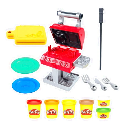 Format: Accessory Play-Doh Kitchen Creations Grill 'n Stamp Playset for Kids 3 Years and Up with 6 Non-Toxic Modeling Compound Colors and 7 Barbecue Toy Accessories