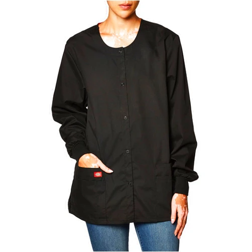 Dickies EDS Signature Scrubs for Women, Snap Front Scrub Jacket in Soft Brushed Poplin 86306