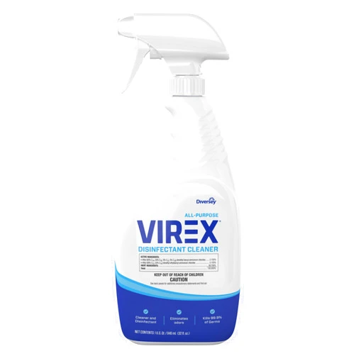 VIREX Diversey CBD540540 All Purpose Disinfectant Cleaner- Kills 99.9% of Germs and Eliminates Odors, Lemon Scent, Ready-to-Use Spray, 32-Ounce