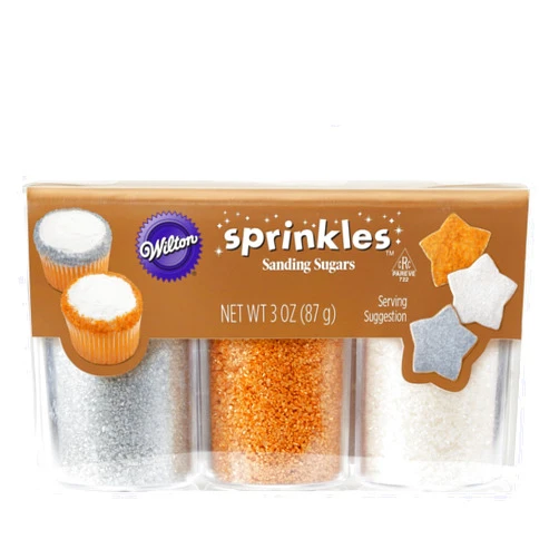 Sprinkles Wilton Sprinkles Sanding Sugars, White Sliver & Gold, 3 Ounce (1 Pack)