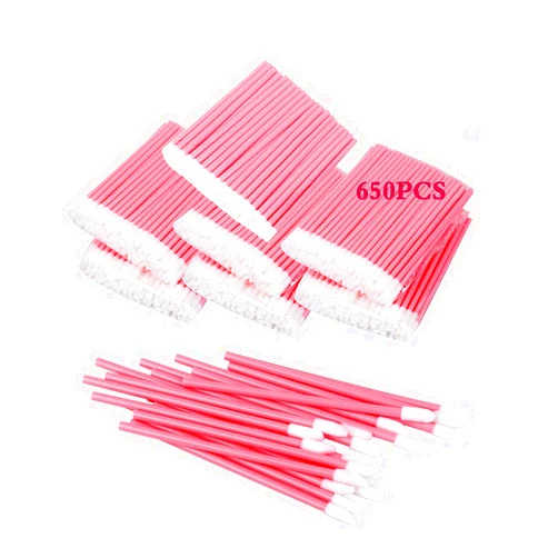 Mooerca 650PCS Disposable Lip Gloss Applicators Make Up Brush Lipstick Wands Makeup Applicators Brushes Applicator Tool Makeup Beauty Tool Kits Disposable Lip Brushes Tool Kits Pink