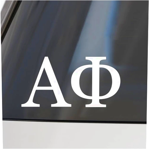 Sorority Shop Alpha Phi Car Decal Sticker- Greek Letters Design, Officially Licensed Alpha Phi Sorority Window Sticker