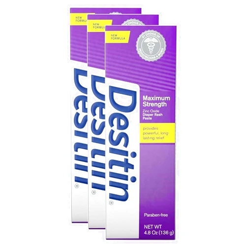 Generic Dessitin 3-Pack Maximum Strength Baby Diaper Rash Cream with 40% Zinc Oxide for Treatment, Relief & Prevention, Hypoallergenic, Phthalate- & Paraben-Free Paste, 14.4 oz