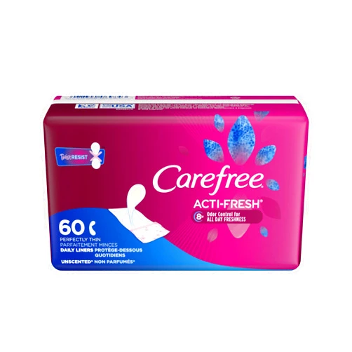 Carefree Body Shape Thin Unscented, 60 Count (Pack of 2)