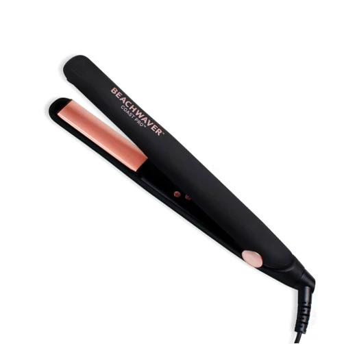 The Beachwaver Co. Beachwaver Coast Pro Titanium Flat Iron - 1-Inch Titanium Plates for Fast Styling and Maximum Frizz Reduction - Professional Hair Straightener for Curly, Coarse & Thick Hair in Midnight Rose