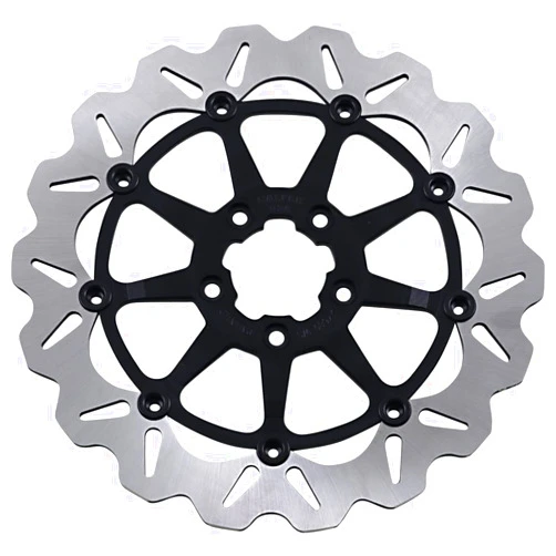 Galfer DF680CWS-B Front Brake Wave Rotor - 12.5in. - Full Floating with Black Aluminum Carrier