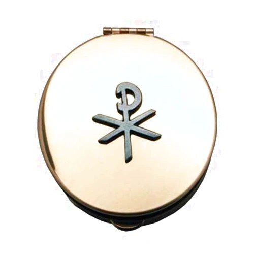 Cathedral Art Pyx With Chi-Rho Cross (PS131) - 1 1/2
