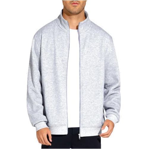 THE GYM PEOPLE Men's Loose Fit Fleece Full Zip Up Sweatshirts Mock Neck Long Sleeves Workout Jacket with Pockets